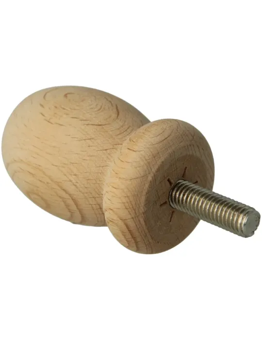 Pata para mueble 33 - Ø36 x 55 mm - Madera - Haya