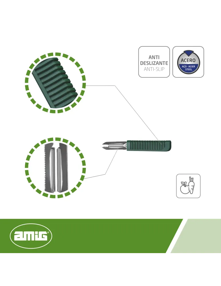 Pelapatatas 1 - Acero inoxidable - Inoxidable