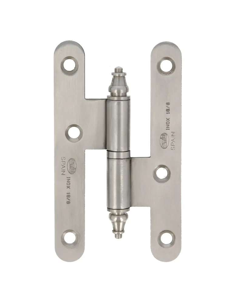 Pernio 407 - 100 x 58 x 2 mm - Acero inoxidable 18/8 - Mate - Izquierda