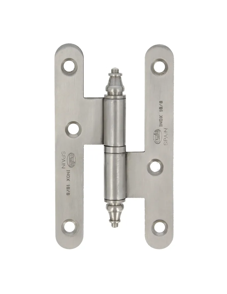 Pernio 407 - 100 x 58 x 2 mm - Acero inoxidable 18/8 - Mate - Izquierda