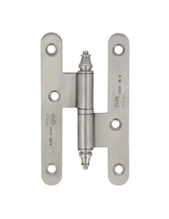 Pernio 407 - 100 x 58 x 2 mm - Acero inoxidable 18/8 - Mate - Izquierda