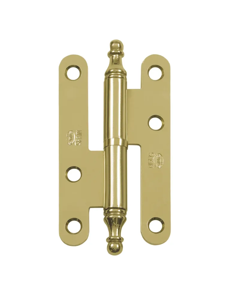 Pernio 408E - 95 x 54 x 2 mm - Acero - Lacado dorado - Derecha