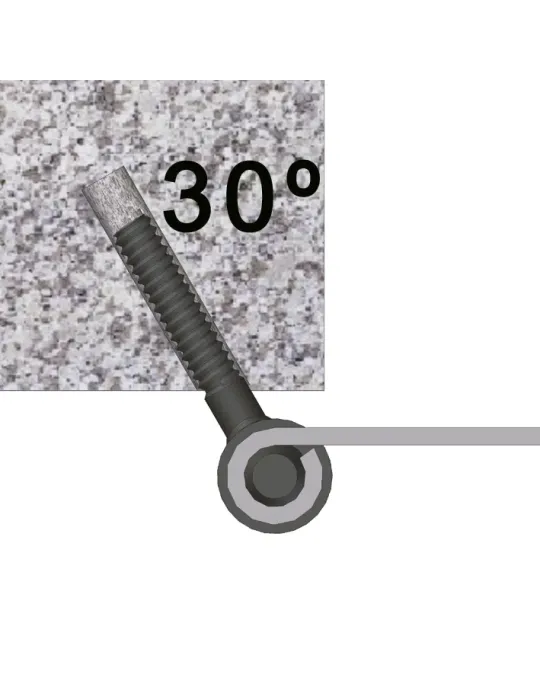 Pernio 8040 - Ø14 x 90 mm - Acero - Negro