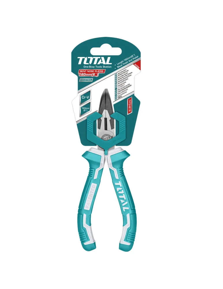 Alicate boca plana curvo THT24616 - 160 mm - Cromo vanadio (Cr-V)
