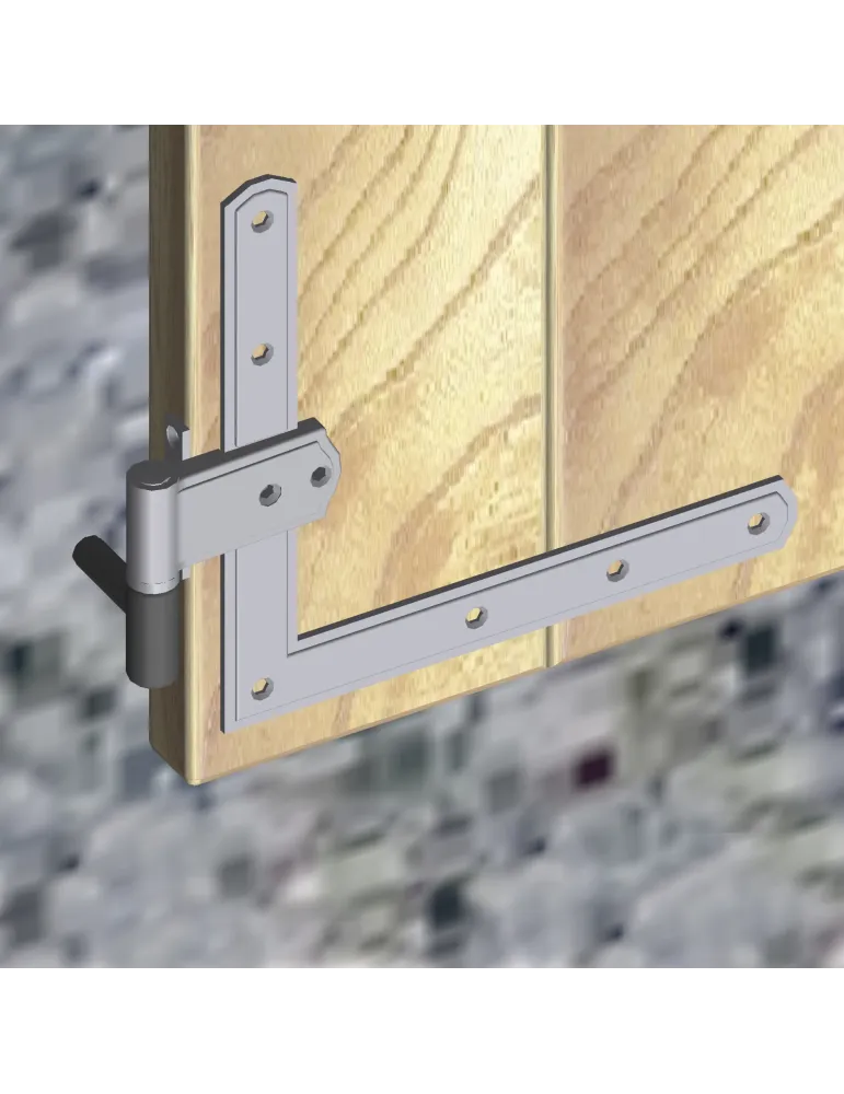 Pernio directo a pared 2995 - 94 x 70 mm - Acero - Negro