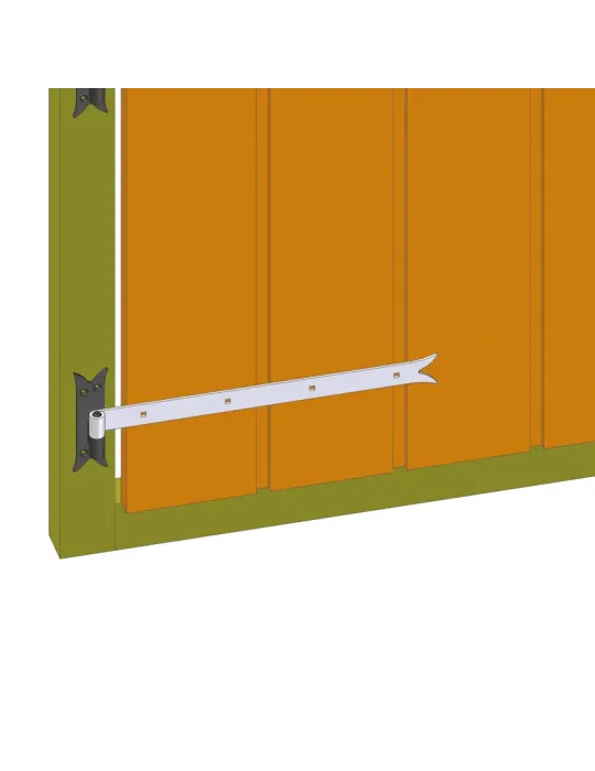 Pernio placa gótico 4800 - 170 x 50 x 4 mm - Acero - Negro