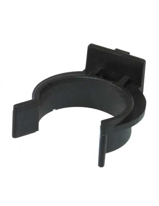 Pinza zócalo aluminio 10 - Ø27 mm - Plástico - Negro