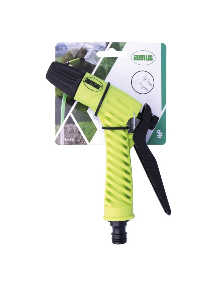 Pistola riego R22 - 170 mm - ABS - Verde pistacho-Negro