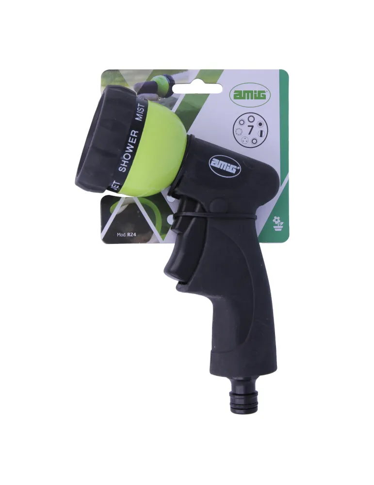 Pistola riego R24 - 180 mm - ABS - Verde pistacho-Negro