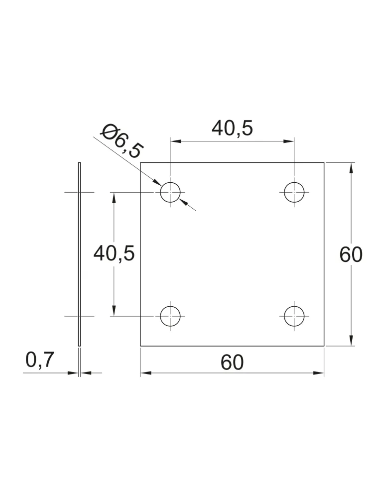 Placa ciega Mod. PC01