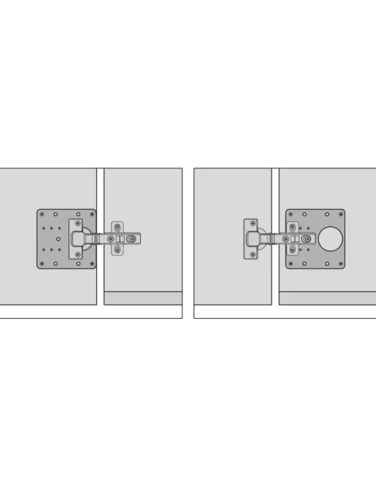 Placa de reparación BC01 - 90 x 90 mm - Acero inoxidable - Mate