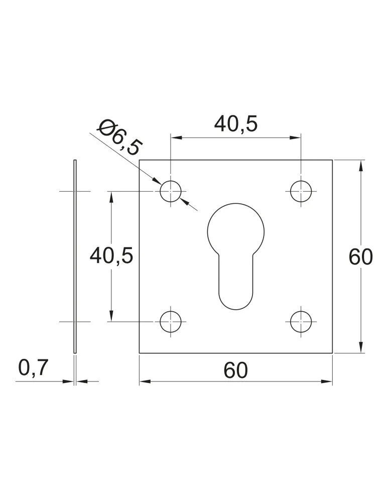 Placa europerfil Mod. PE01