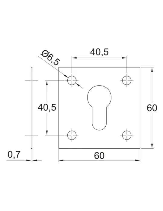 Placa europerfil Mod. PE01
