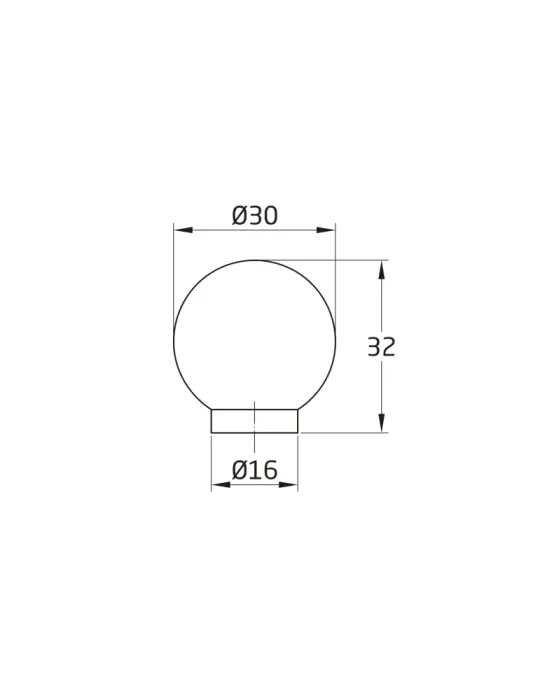 Pomo 827 - Ø30 mm - Pino - Pino