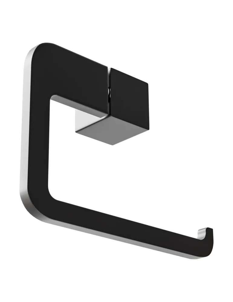 Portarrollos wc OMA-5 - 133 mm - Zamak - Negro mate