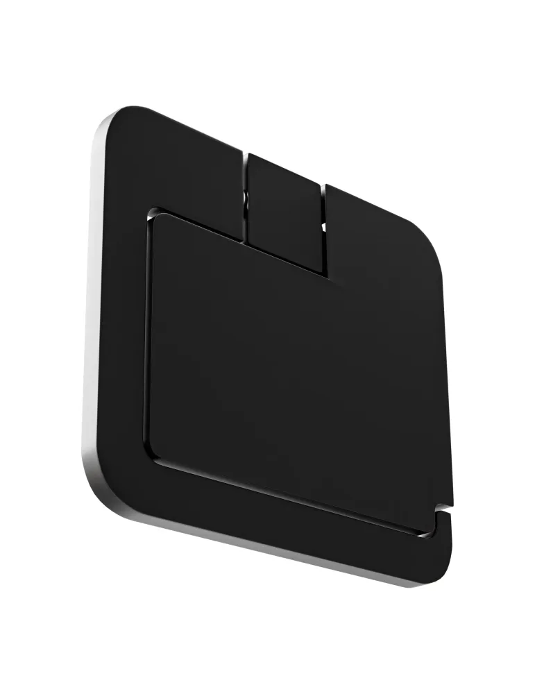 Portarrollos wc con tapa OMA-6 - 134 mm - Zamak - Negro mate