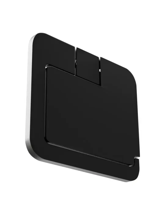 Portarrollos wc con tapa OMA-6 - 134 mm - Zamak - Negro mate