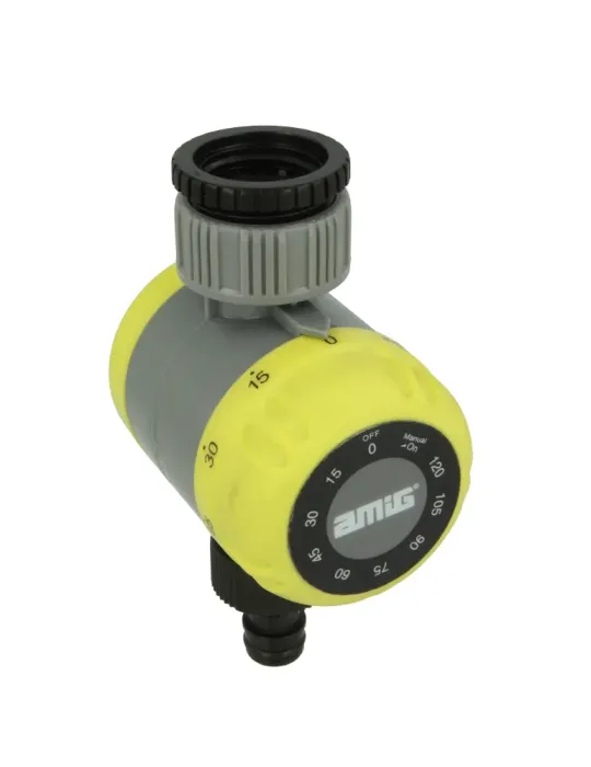 Programador de riego R42 - Ø60 x 80 mm - ABS / goma - Verde pistacho-Negro