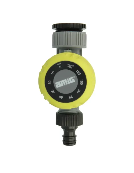 Programador de riego R42 - Ø60 x 80 mm - ABS / goma - Verde pistacho-Negro