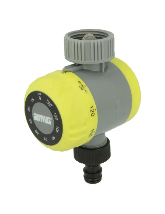 Programador de riego R42 - Ø60 x 80 mm - ABS / goma - Verde pistacho-Negro