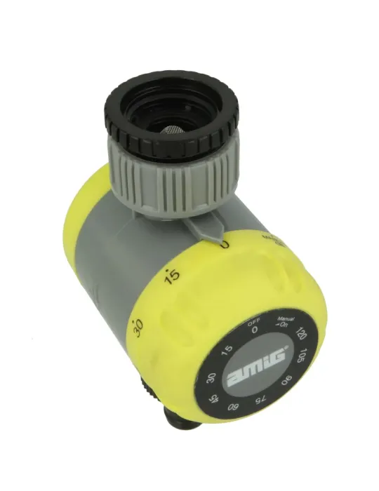 Programador de riego R42 - Ø60 x 80 mm - ABS / goma - Verde pistacho-Negro