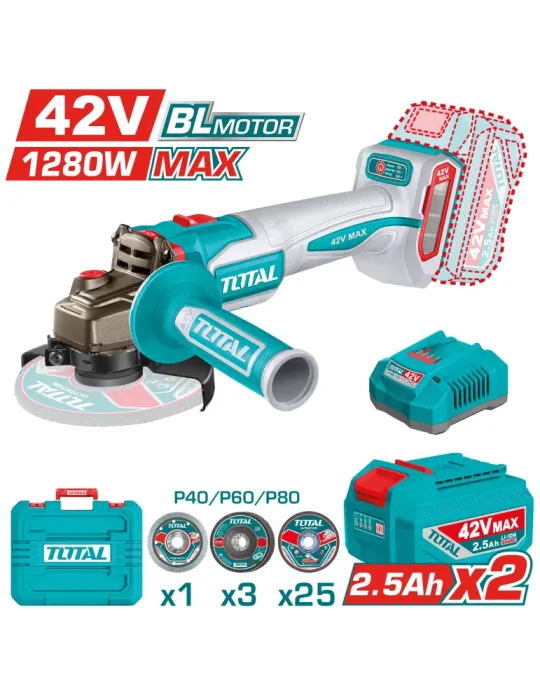 Amoladora Brushless a batería TAGLI4128112E - 42 V