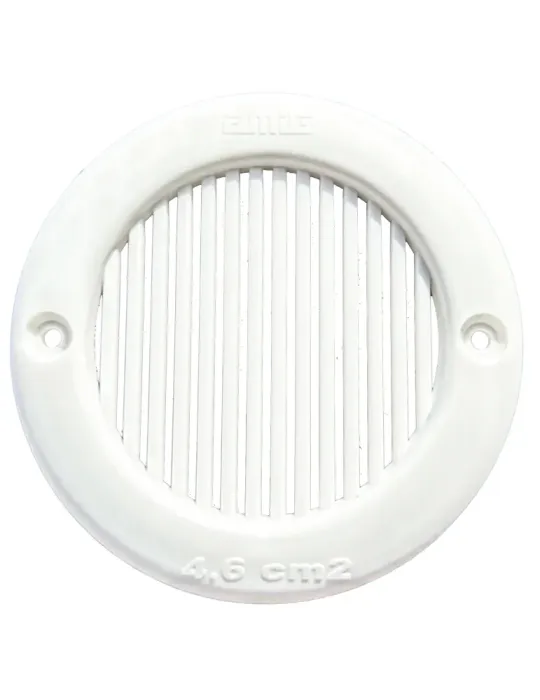 Rejilla ventilación 12 - Ø64 x 4 mm - ABS - Blanco
