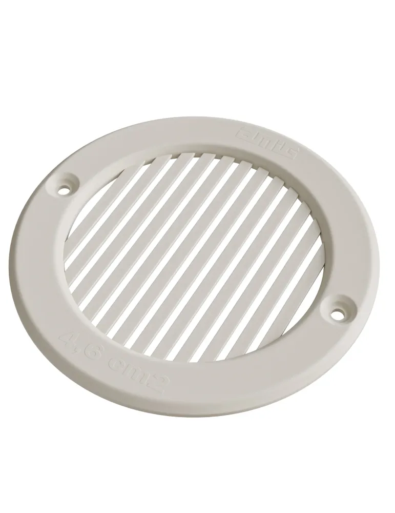 Rejilla ventilación 12 - Ø64 x 4 mm - ABS - Blanco