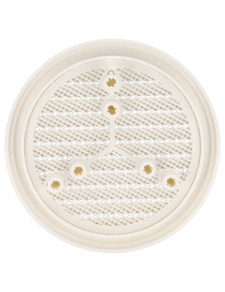 Rejilla ventilación autoblocante 10 - Ø136 x 30 mm - ABS - Blanco