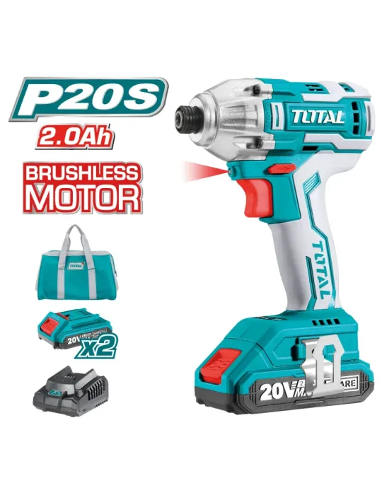 Atornillador impacto 1/4'' Brushless a batería TIRLI2002 - 20 V