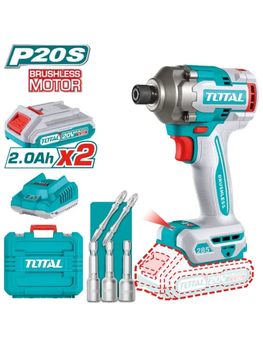 Atornillador impacto 1/4'' Brushless a batería TIRLI2028E - 20 V