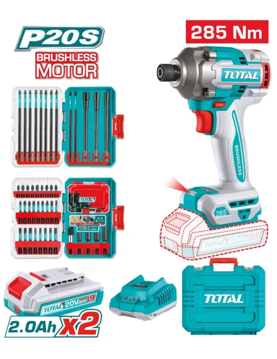Atornillador impacto 1/4'' Brushless a batería TOSLI250784E - 20 V
