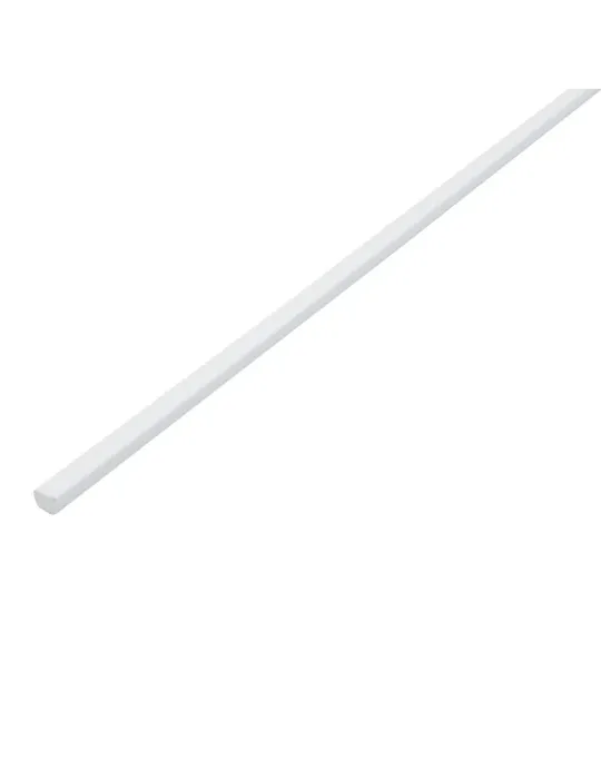 Barra rectangular PVC - 8 x 6 mm - PVC - Blanco