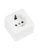 Base Schuko de sobreponer 385 - 60 x 60 mm - Policarbonato - Blanco