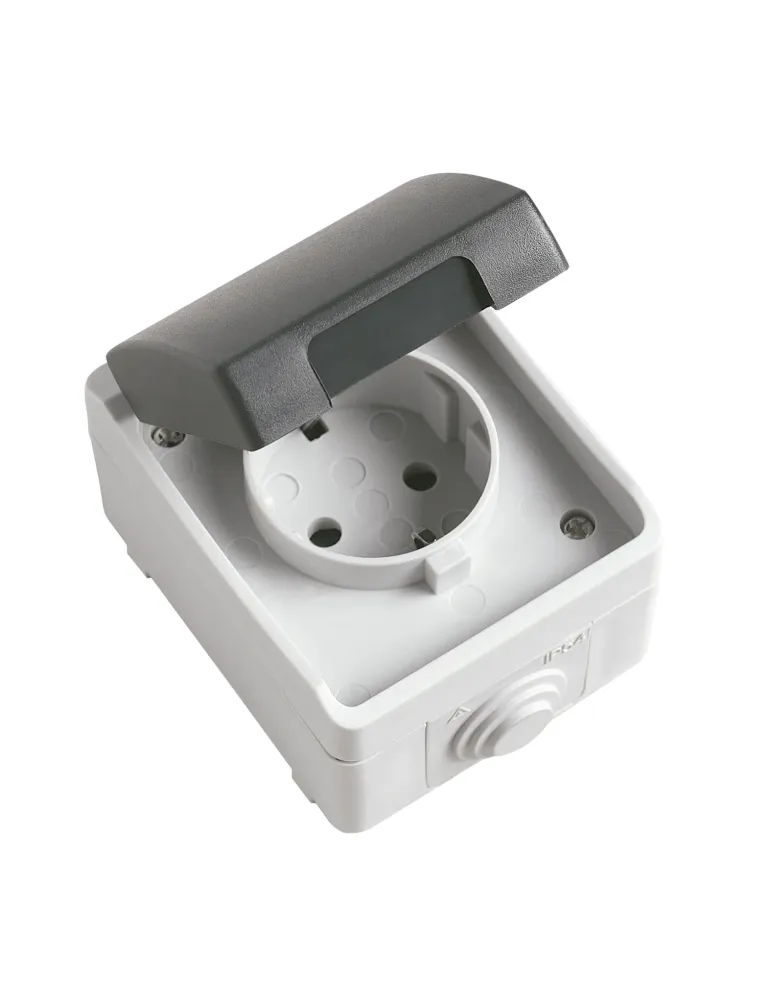 Base estanca IP54-IP44 3600 - 90 x 65 x 52 mm - Policarbonato - Gris