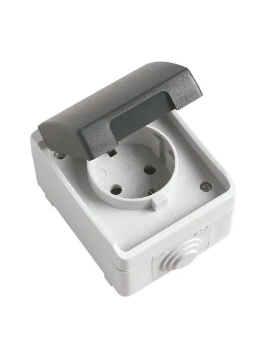 Base estanca IP54-IP44 3600 - 90 x 65 x 52 mm - Policarbonato - Gris