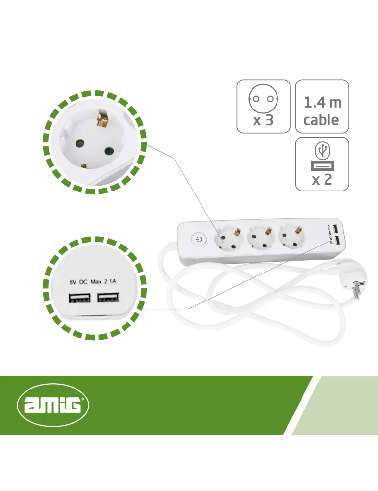 Base múltiple 5510 - Polipropileno - Blanco/Plata