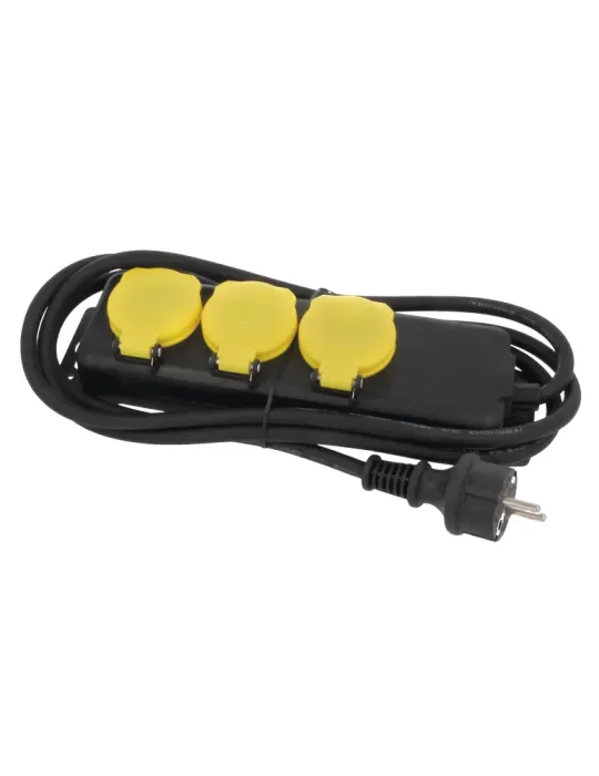Base múltiple con protección 3305 - Polipropileno - Negro