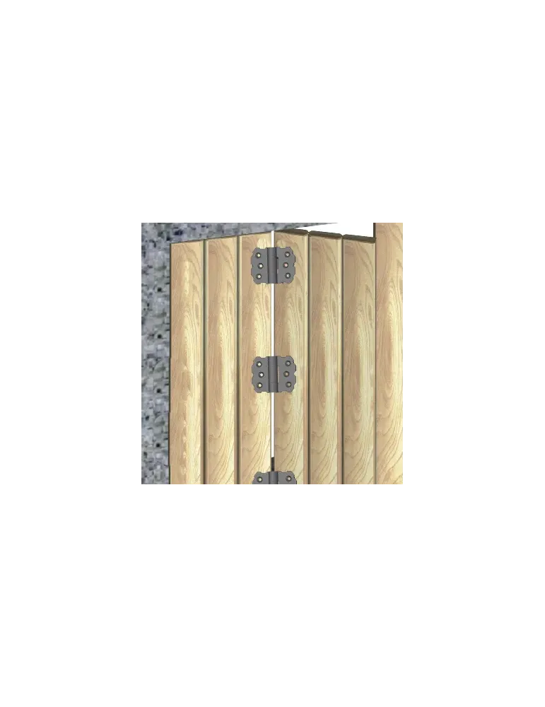 Bisagra 9000 - 55 x 70 mm - Acero - Negro
