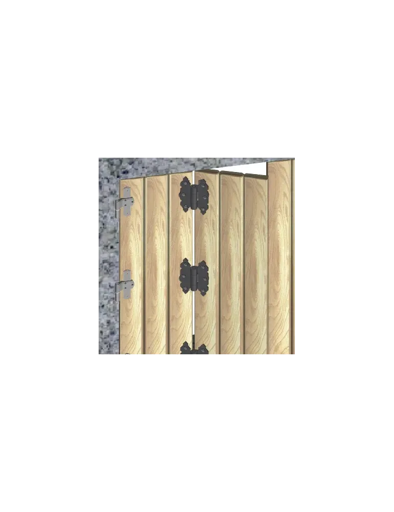 Bisagra 9010 - 90 x 60 mm - Acero - Negro