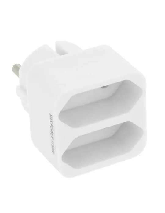 Adaptador de 2 vías 3205 - 44 x 46 x 65 mm - Policarbonato - Blanco