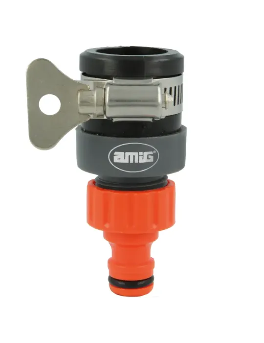 Adaptador grifo R04 PLUS - ABS / goma - Naranja-Gris