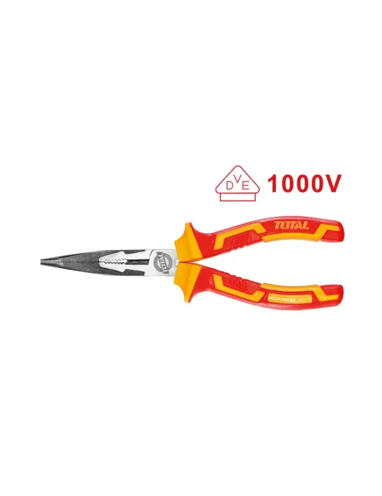 Alicate aislado de punta plana curva THTIP2481 - 200 mm - Cromo vanadio (Cr-V)