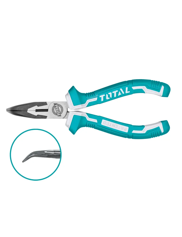 Alicate boca plana curvo THT24616 - 160 mm - Cromo vanadio (Cr-V)