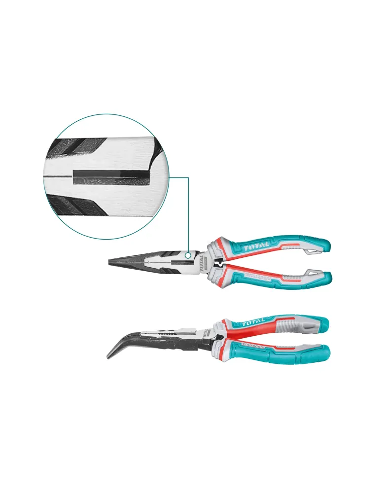 Alicate boca plana curvo THT24816S - 200 mm - Cromo vanadio (Cr-V)