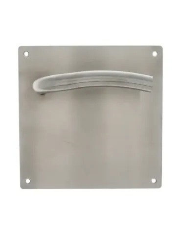 Manilla con placa 19C - 180 x 180 mm - Acero inoxidable 18/8 - Mate 2