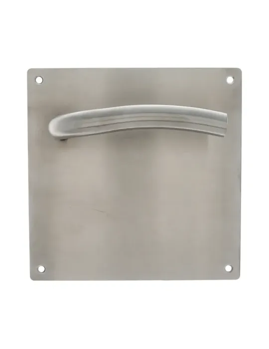 AMIG 10435 - Manilla con placa 19C - 180 x 180 mm - Acero inoxidable 18/8 - Mate