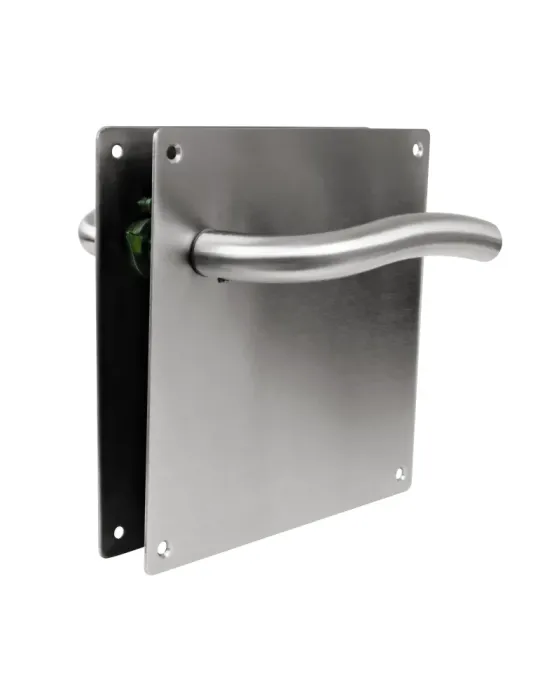AMIG 10435 - Manilla con placa 19C - 180 x 180 mm - Acero inoxidable 18/8 - Mate