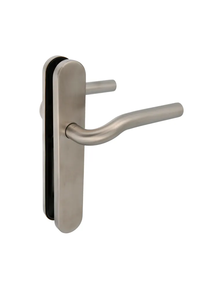 AMIG 10436 - Manilla con placa 20P - 230 x 40 mm - Acero inoxidable 18/8 - Mate