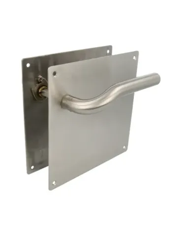 Manilla con placa 20C - 180 x 180 mm - Acero inoxidable 18/8 - Mate